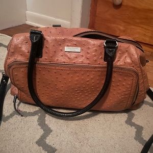 Kate Spade Catalina Alexander Ave Ostrich Satchel Bag